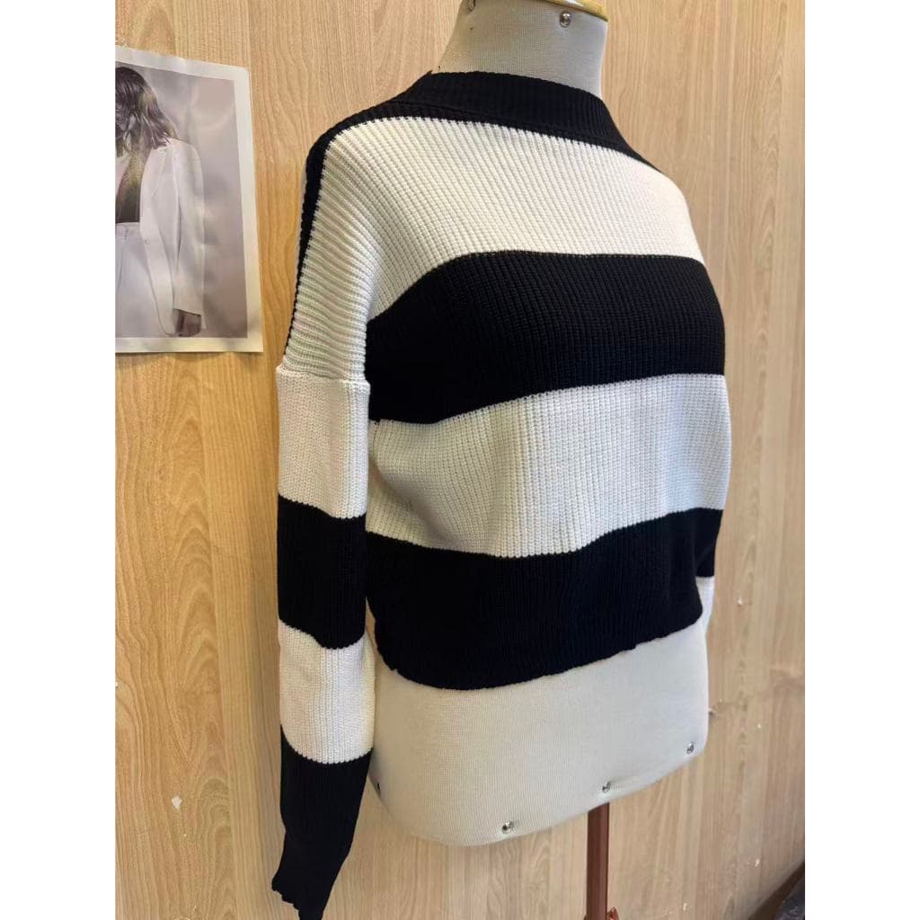 Tricot Listrado Manga Longa