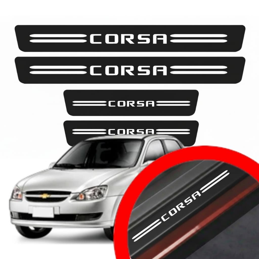SOLEIRA PROTEÇAO PORTA CORSA UNIVERSAL VINIL PARA CARRO AUTOMOTIVO PERSONALIZADA VARIAS CORES