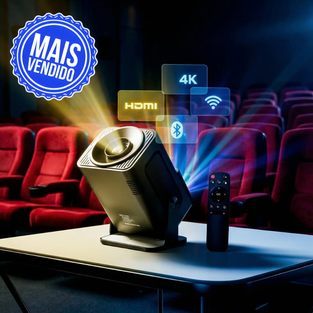 Projetor Smart Portátil Hy 320 Full Hd 4k Bluetooth Wifi Cor Branco Android 11.0 5g Tv Cinema Em Casa Several Importados