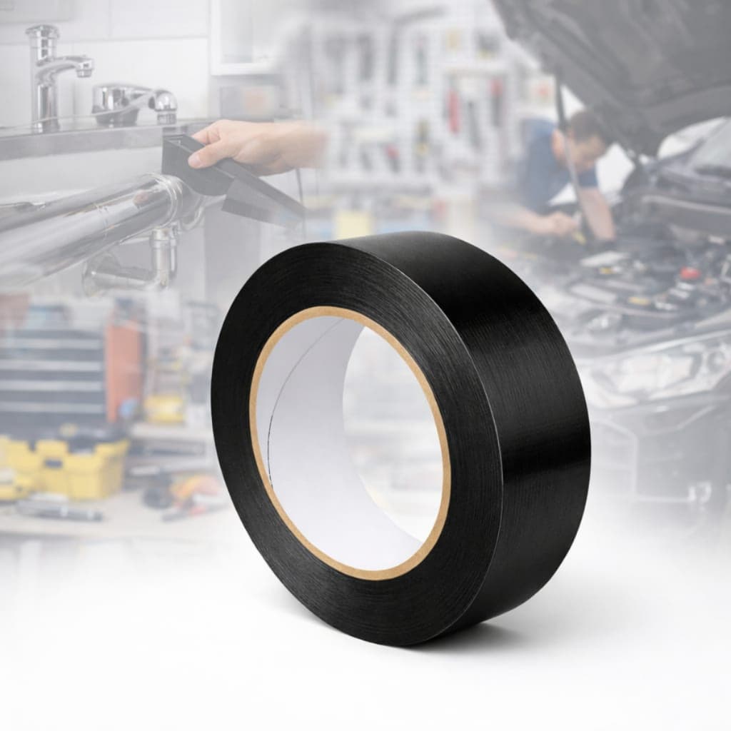 Fita Preta 50 Metros Resistente Multiuso Silver Tape Reparo Embalagem Alta Resistência Adesiva