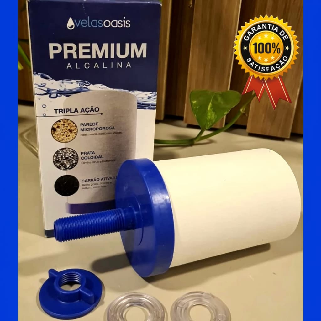 Vela Filtro de Barro Oasis com Esterilização 99,9% Prata Coloidal variações