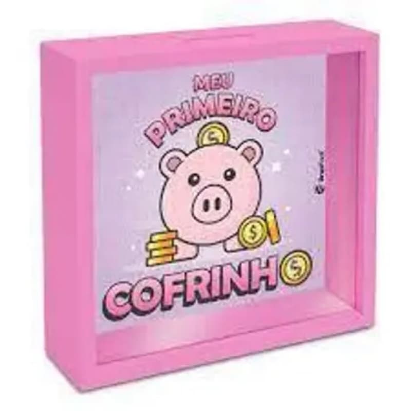 🐷 Meu Primeiro Cofrinho Infantil – Porta Moedas Decorativo Rosa
