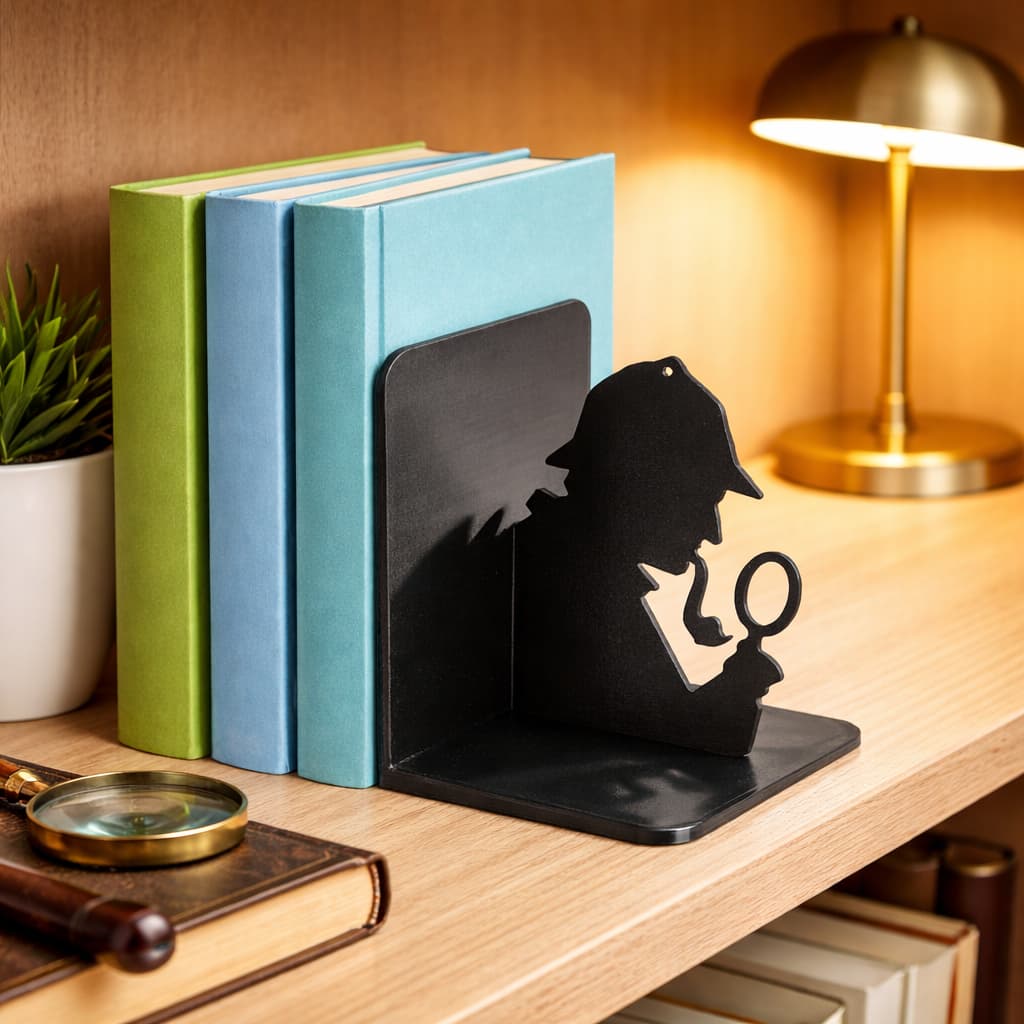 Aparador de Livro Suporte Preto Sherlock Holmes Lamivi