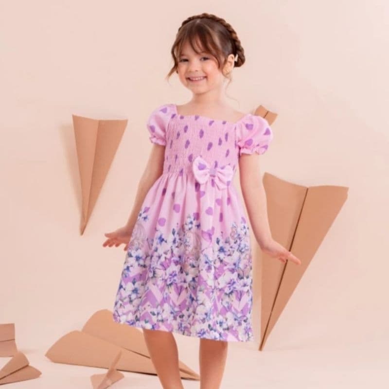 Vestido Menina Infantil Festa Aniversário Casual