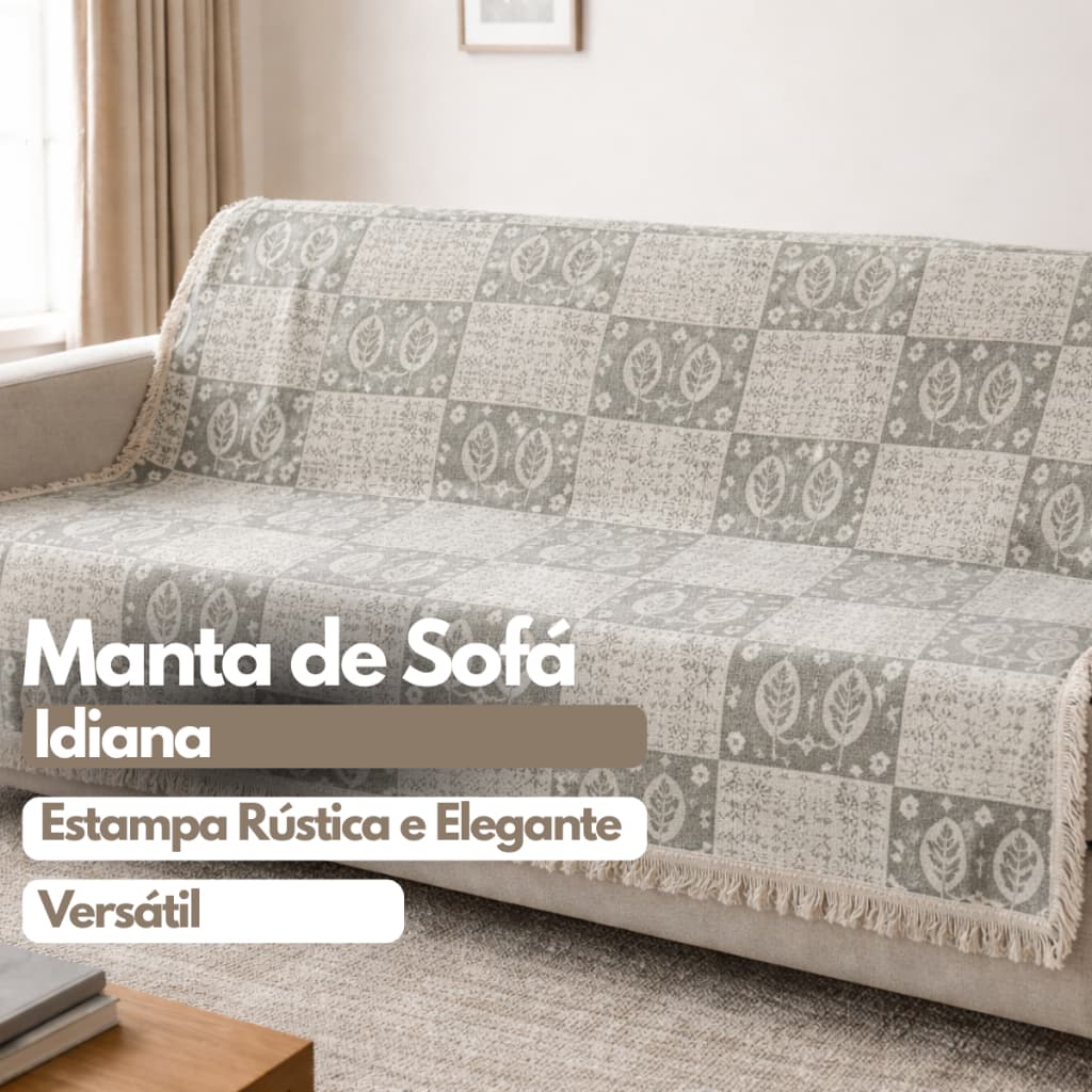 Manta Indiana Decorativa Boho para Sofá King 2,40x1,80 Algodão Premium Macia Luxuosa
