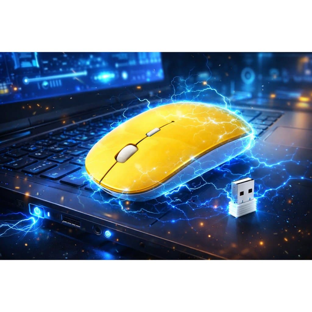 Mouse Wireless Slim 2.4GHz Compacto, Leve e Preciso para Trabalho e Estudo Mouse sem Fio