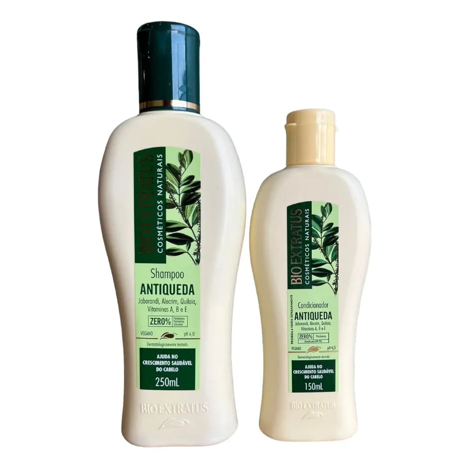 Antiqueda Jaborandi 1 Shanpoo 250ml 1 Condicionador 150ml Bio Extratus
