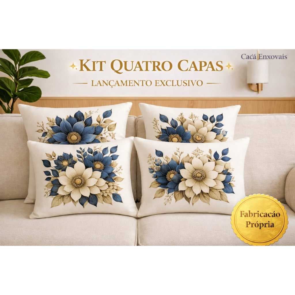 Capas De Almofadas 45X45cm-Lindas Estampas e Cores Sao 4 Capas Protetoras pra Almofadas- Envio Imediato.