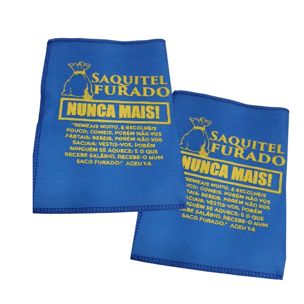 Saquitel furado Nunca Mais TNT Azul p dizimos e ofertas