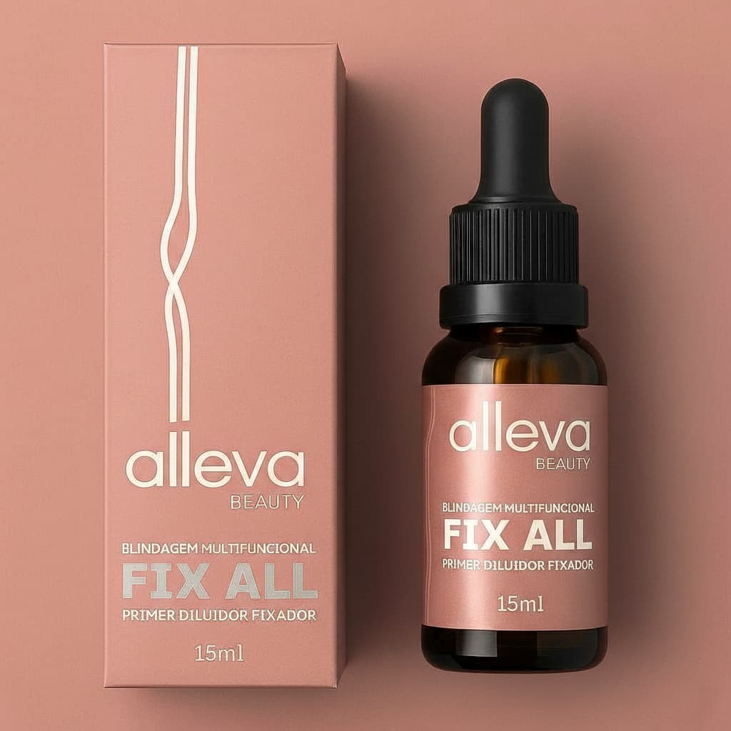 Blindagem Fix All Alleva 15ml Maquiagem À Prova D’água e Diluente Profissional - Envio Imediato