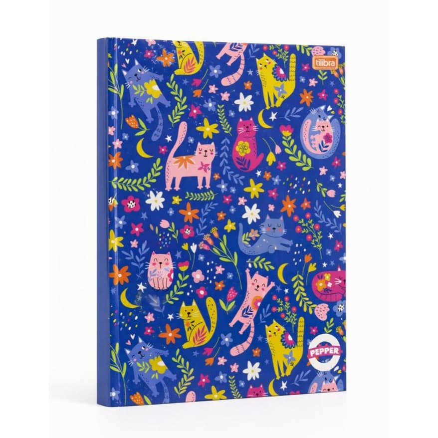 Caderno Gatinhos Brochura Tilibra Pepper – 80 Folhas