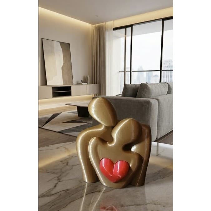 Estatueta de Namorados Decorativa/Casal Apaixonado + BRINDE