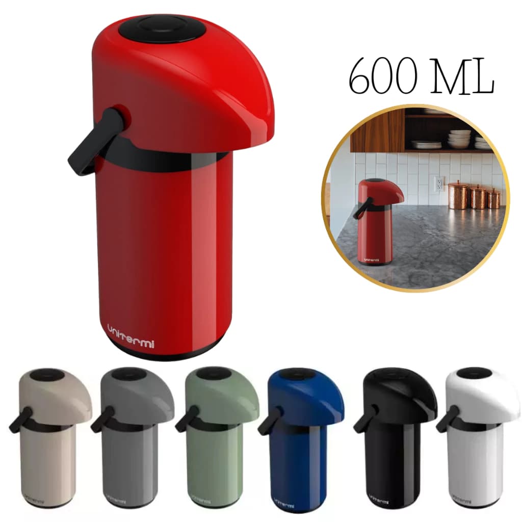 Garrafa 600ml Térmica Café Chá Leite Água Quente Fria Com Alça Verona Unitermi
