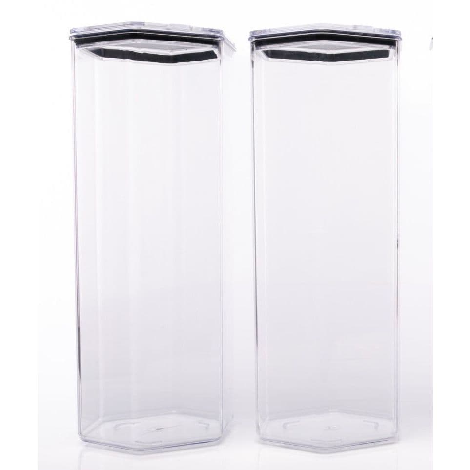 Kit 2 Potes  Hermeticos Grandes Modelo Sextavado