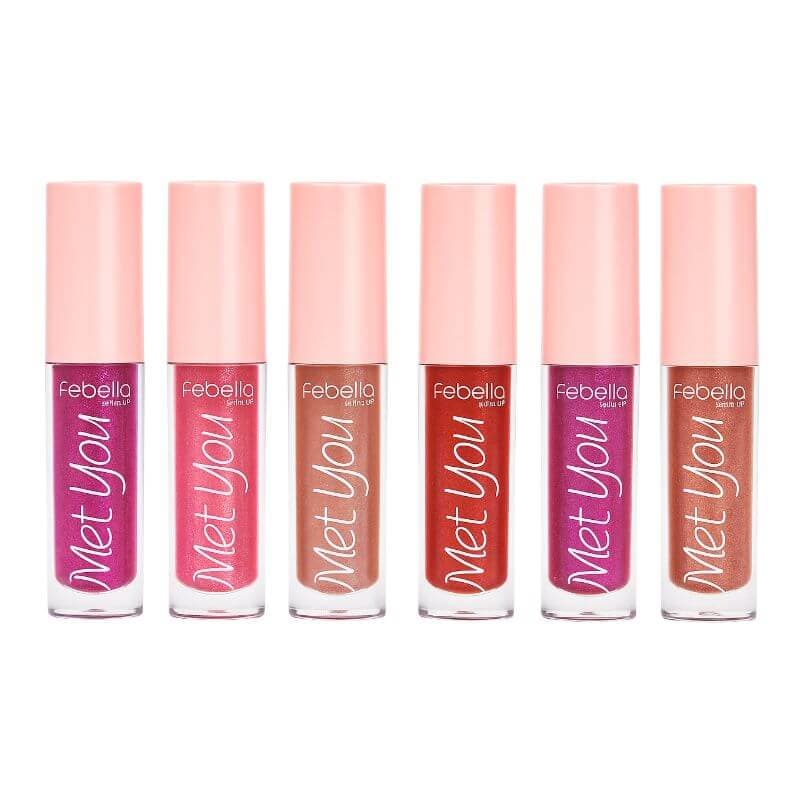 Gloss Labial Febella Met You Brilho Labial Hidrata Brilho Efeito 3D - Envio Imediato