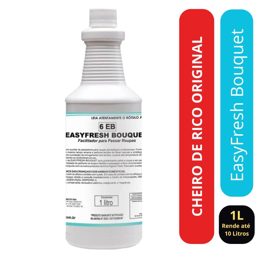 Facilitador Passar Roupa Professional Concentrado Easyfresh Bouquet Spartan 1 Litro
