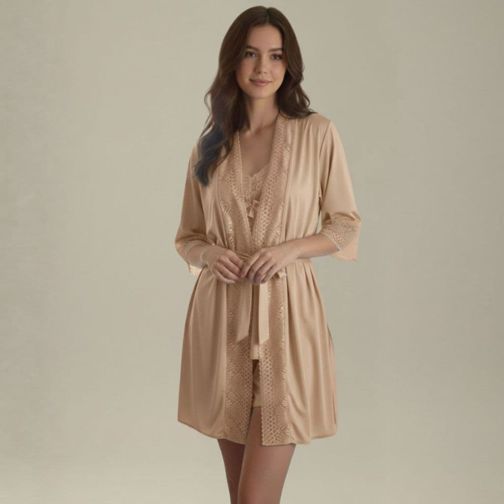 Robe Luxo Romantic e Renda Roupão Confortável linha Noite Noiva e Maternidade