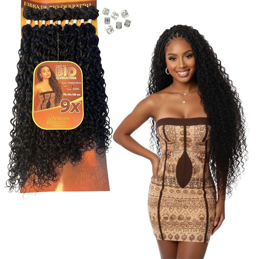 Cabelo Imperatriz Cacheado Bio Queratina 320g African Beauty