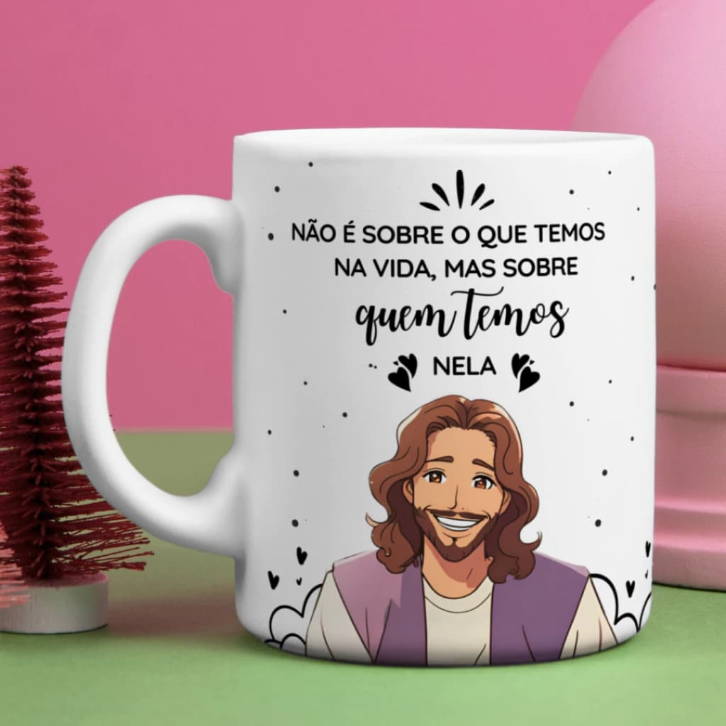 caneca personalizada - caneca gospel - caneca de porcelana - frases motivacional