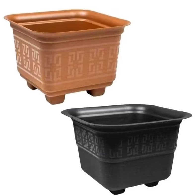 Vasos Decorativos de plástico reforçado ideal para casas/jardins/escritórios nas cores Preto e Terracota 6 litros