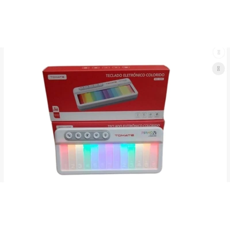 teclado eletrônico colorido tomate , musical 🎹🌈 com RGB