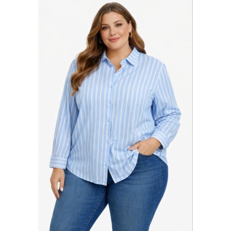 Camisa Feminina Manga Longa com Tecido Crepinho Leve e Confortável
