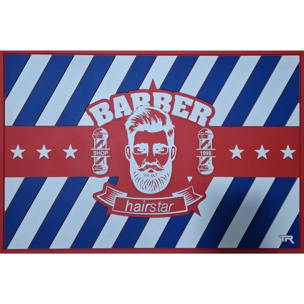 Tapete de Bancada Antiderrapante Hairstar 30x45cm – Organizador Profissional para Barbeiro