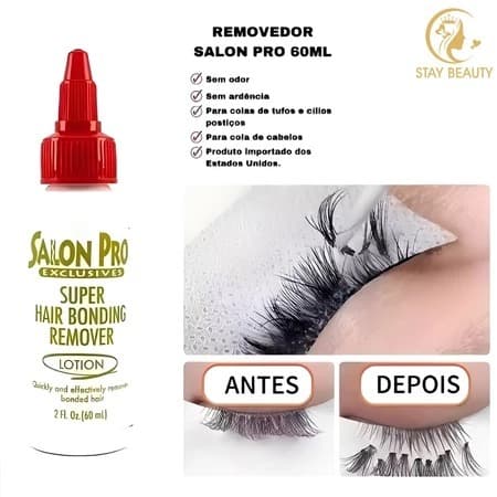 Removedor Profissional Salon Pro: Diga adeus às extensões de cílios e cabelos em minutos Cansado x&d