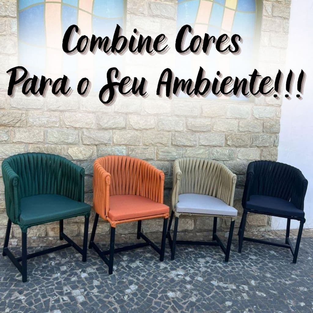 Cadeira Descanso Malta Conforto Elegância Durabilidade Resistência ao tempo Alumínio e Corda Náutica