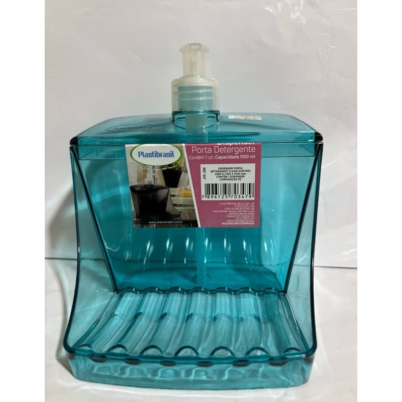 Dispenser Porta Detergente Verde 500 ml sabão em barra e liquido