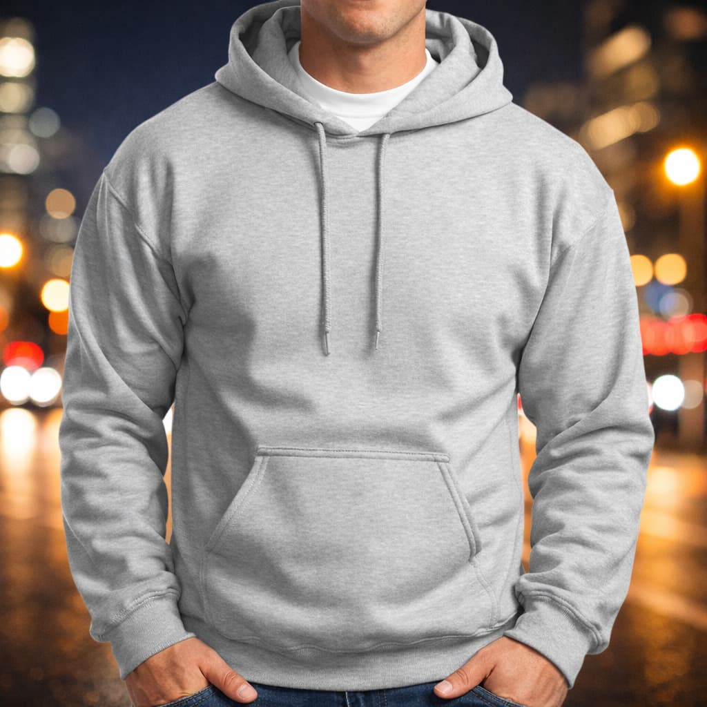 Casaco Moleton De Frio Moda unissex Flanelado Capuz, E Bolso Nas Laterais