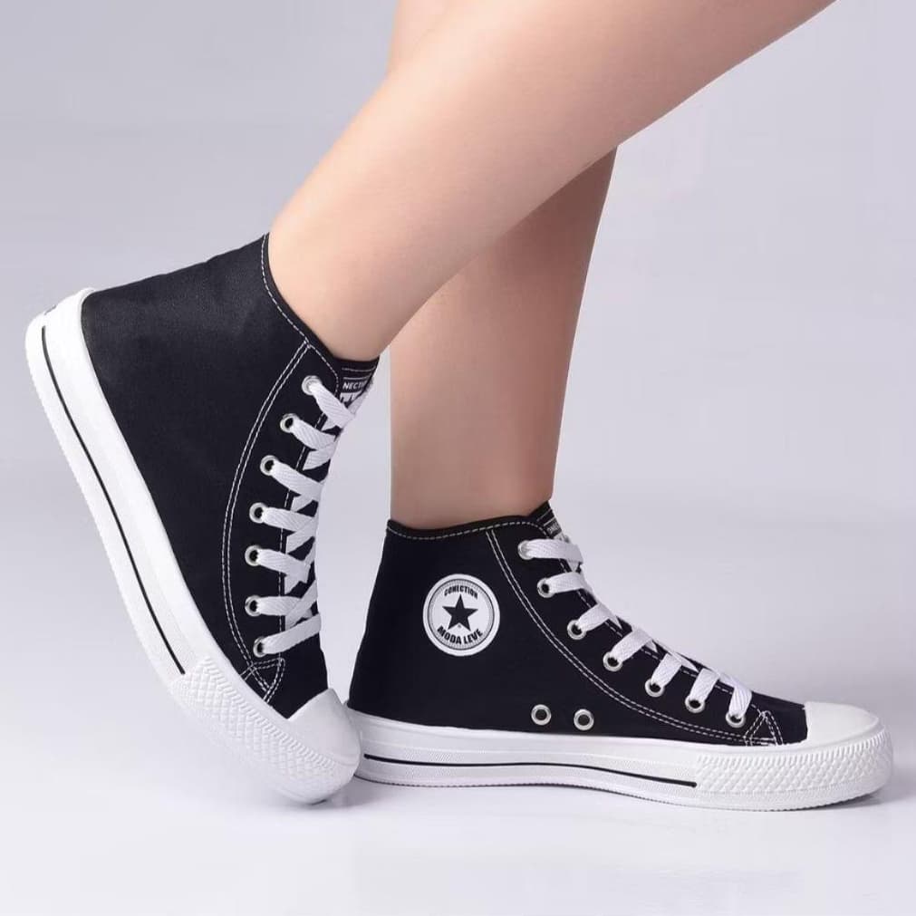 Tenis Botinha Moda Leve Feminino Versátil Casual Confortavel Flexivel Dia a Dia Envio Imediato ML100