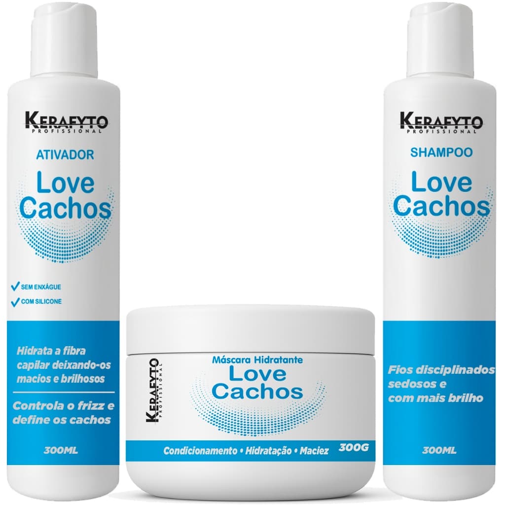 Kit Love Cachos Kerafyto – Definição, Hidratação e Brilho para Cachos Perfeitos!