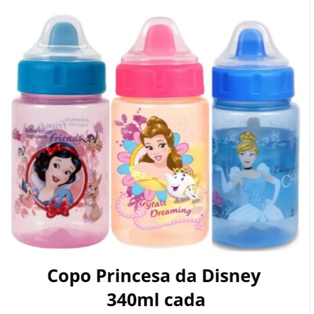 Copo de treinamento Princesas 340ml alimentação Bebê Infantil Baby