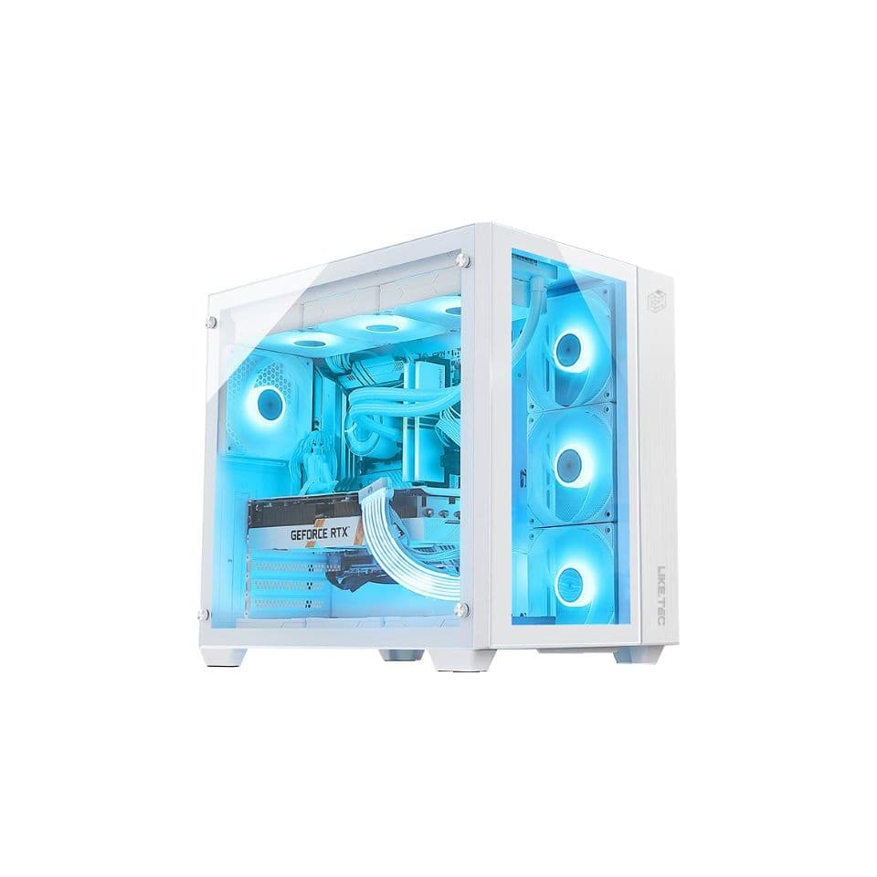 Gabinete ATX LIKETEC Zeus Pro Glass Snow [LC-CB3X3-ZEUS-2121] - SEM FONTE (2U2/1U3/HDA/VT/FL/0F)