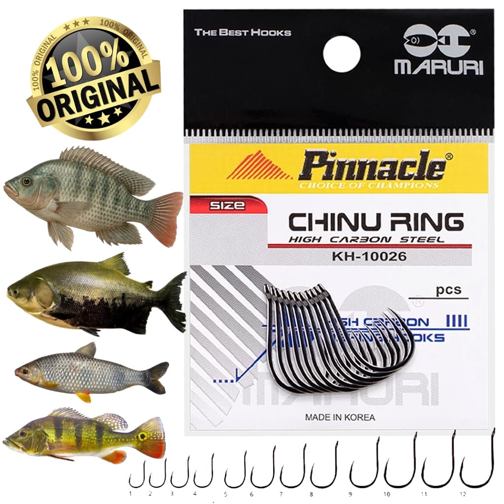 Anzol Pinnacle Chinu Ring Black - Varias Medidas