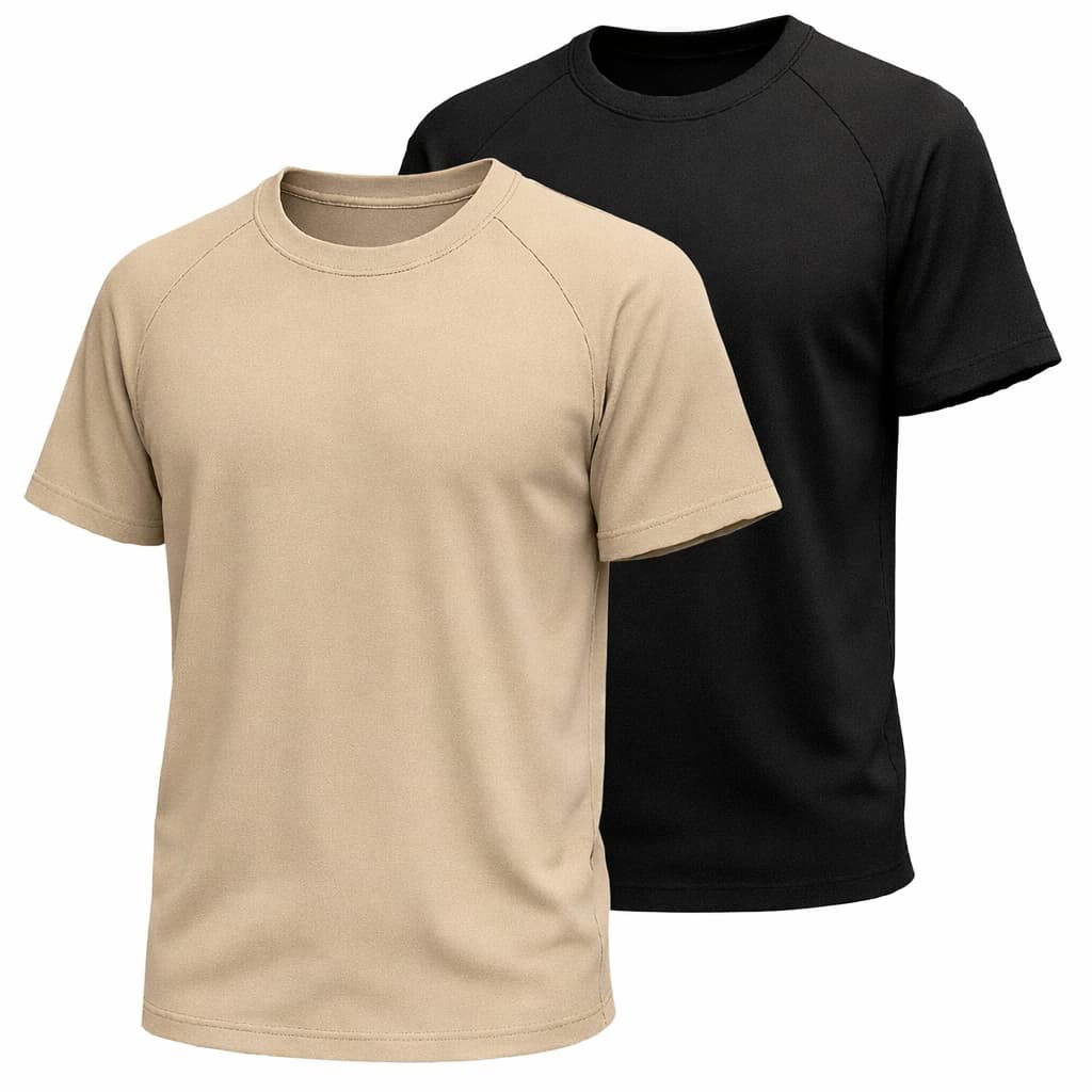 Kit 2 Camisetas Esportiva Manga Curta Raglan Dry Fit Lisa para Academia Corrida e outros Esportes