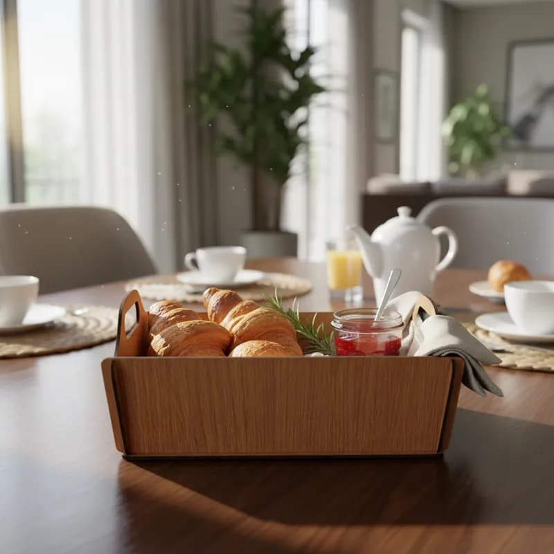 Kit 10 Bandejas Tipo Cesta 28x21x12 MDF Ideal para Cesta de Café, Presentes e Organização