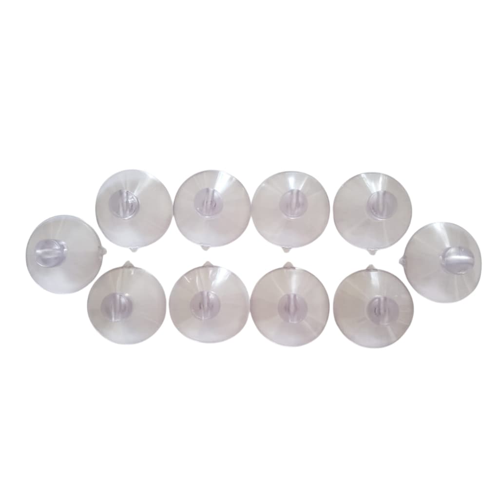 Ventosa Silicone 40mm 4cm com Gancho Transparente para Vidro Acrílico PVC