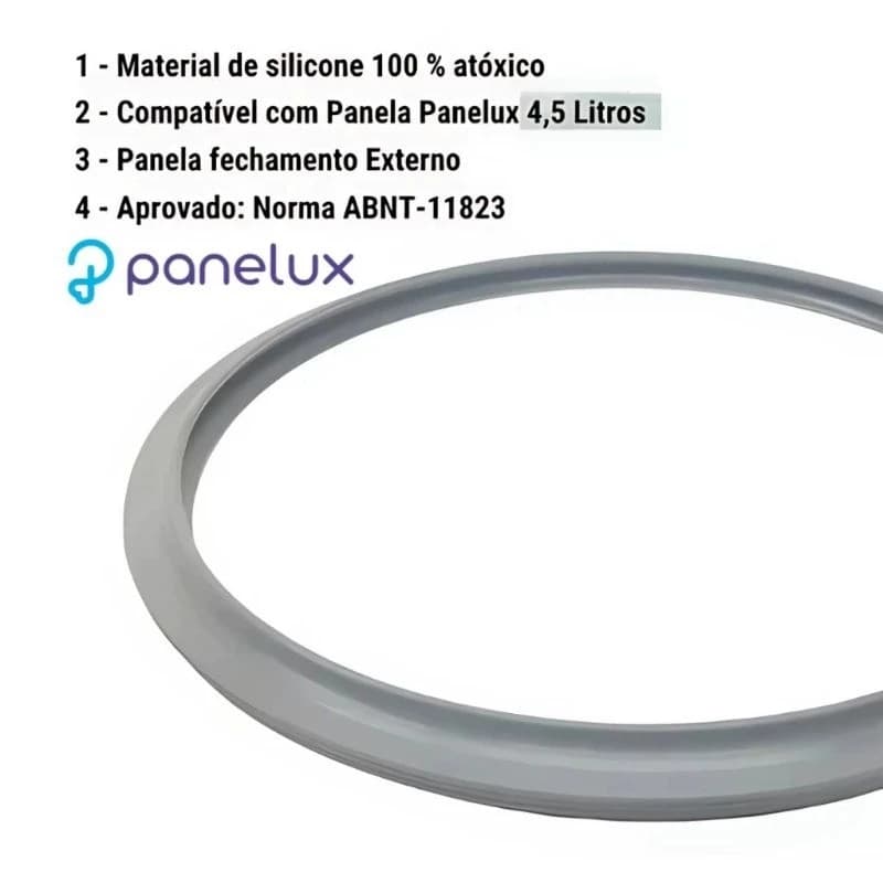 Anel silicone de Vedação Panelux Panela de Pressão 4,5L
