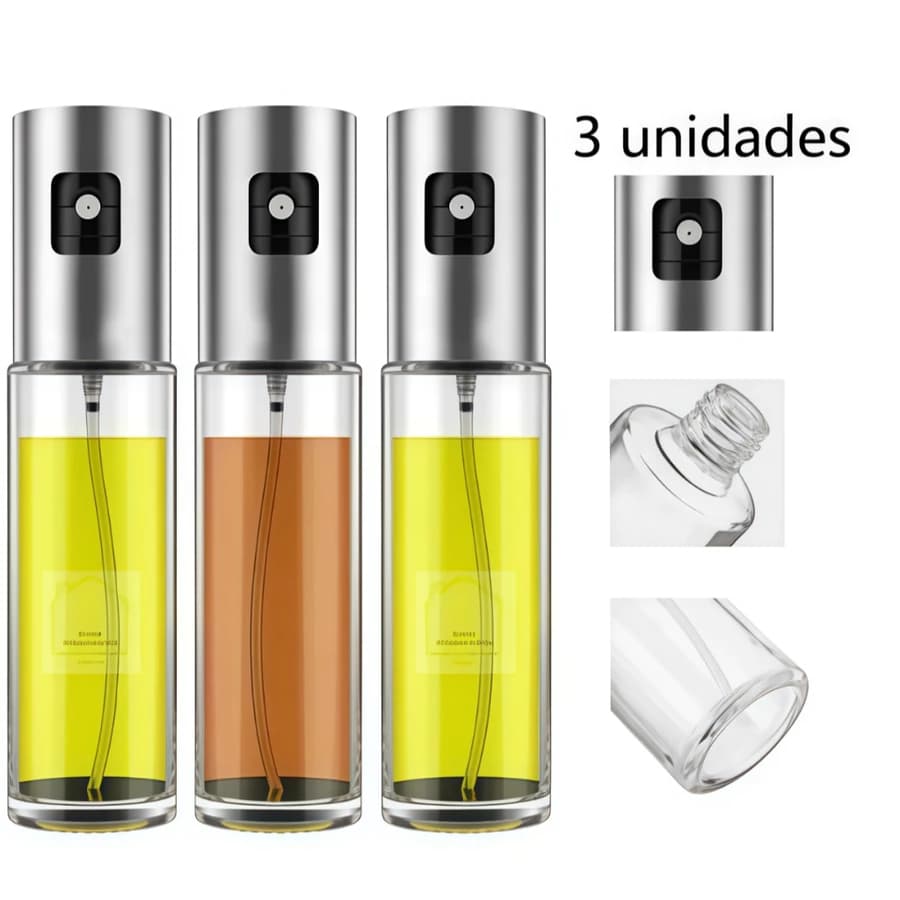 Borrifador Pulverizador De Vidro 100ml Spray Azeite Vinagre Óleo Galheteiro Tempero Salada