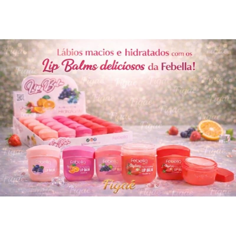 Febella Lip Balm Vaselina protetor Labial com Hidratação Intensa para Lábios