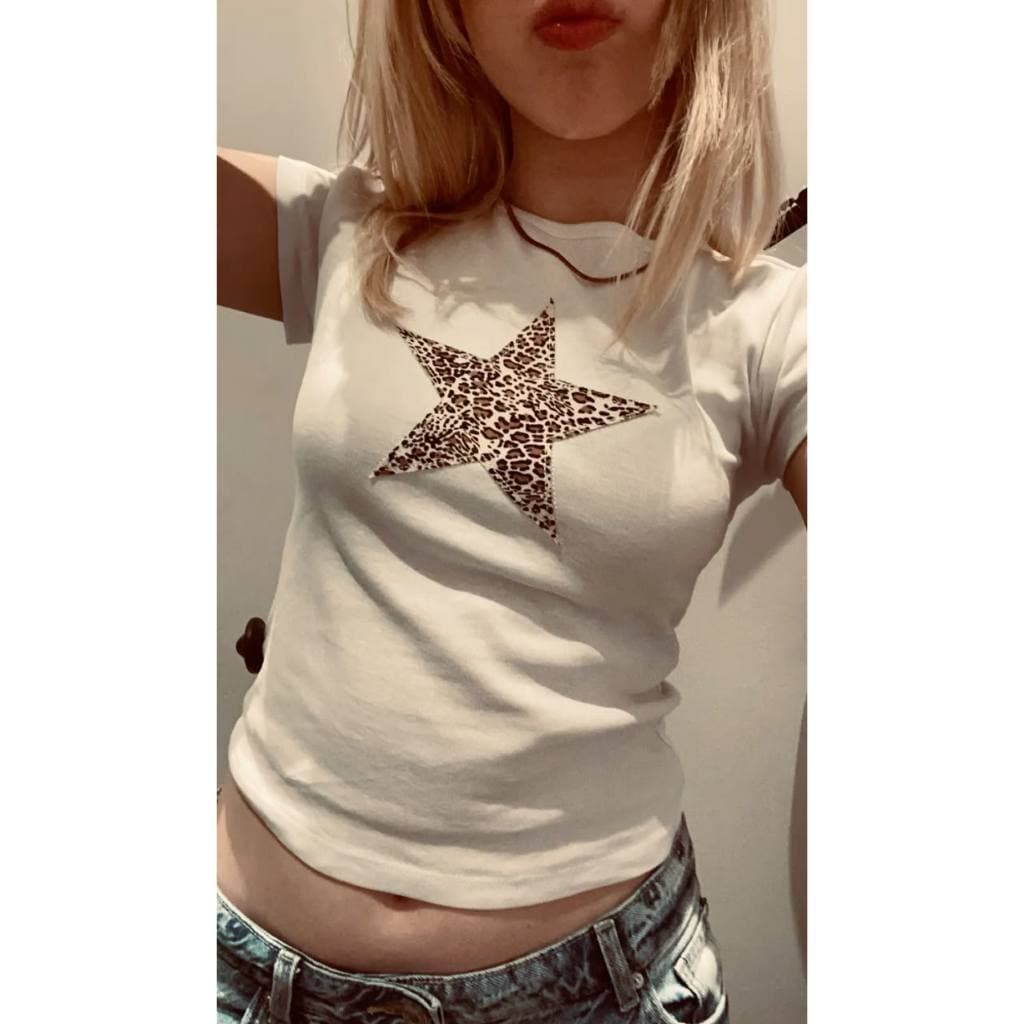 Camiseta 100% Algodão Estampada Estrela