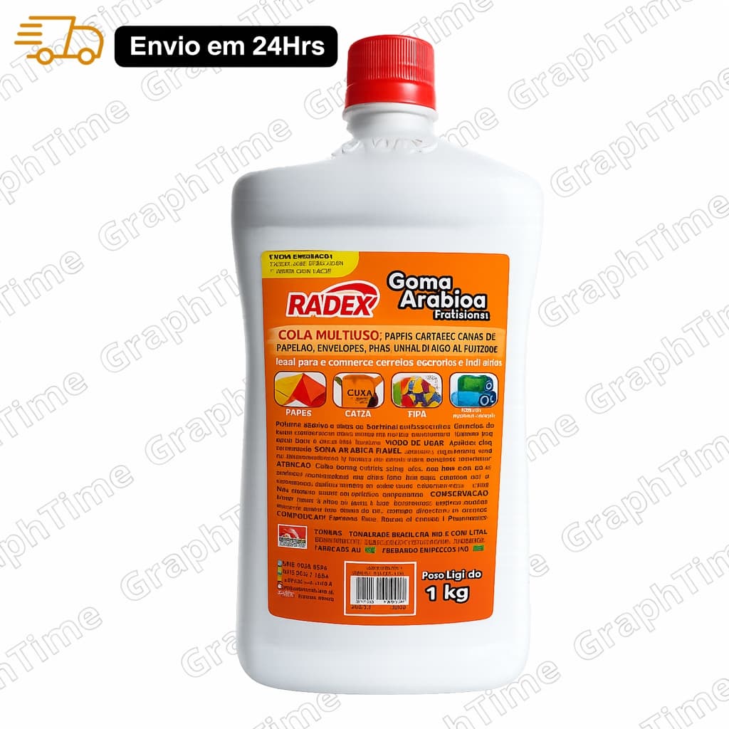 Cola Goma Arábica Radex 1 kg - Artesanato