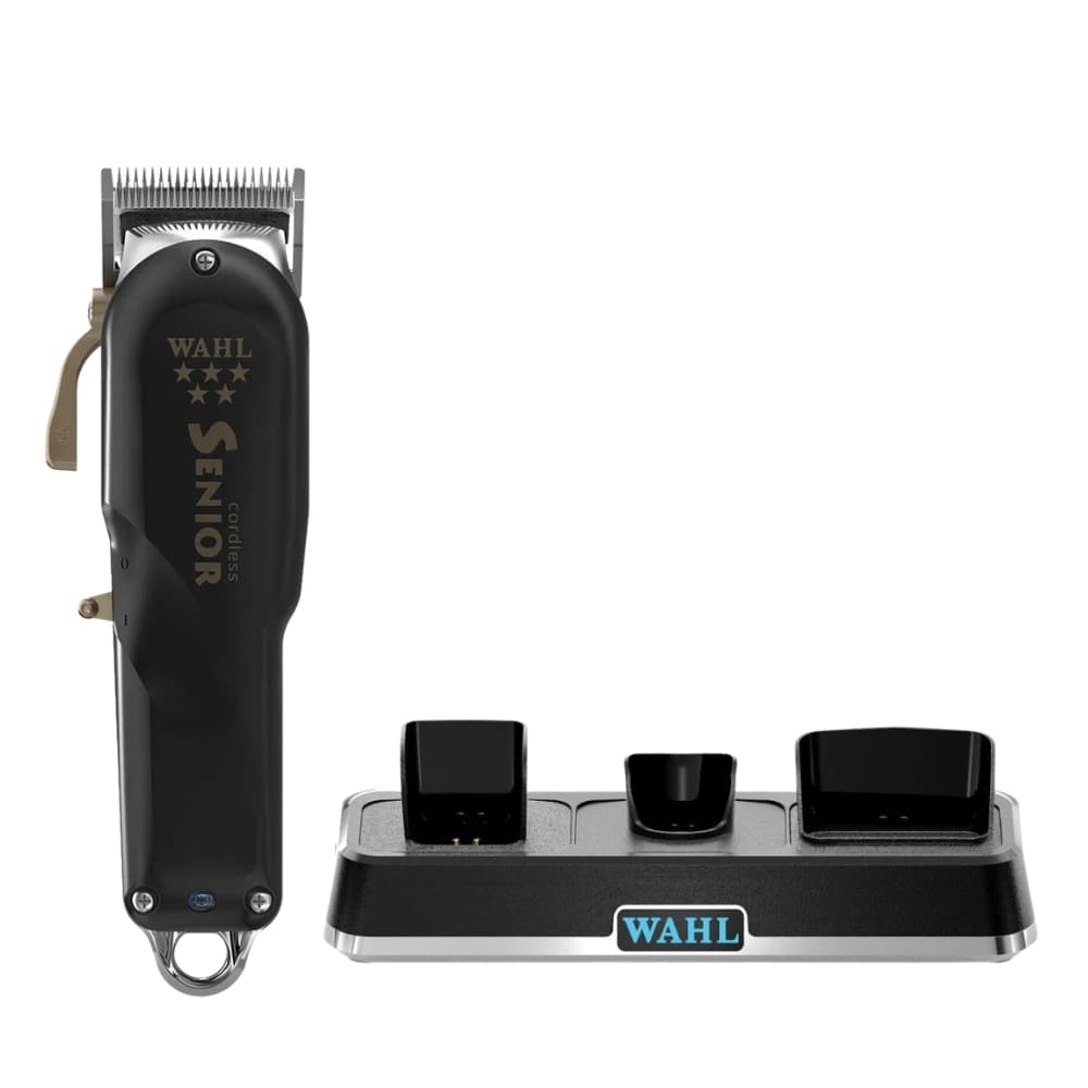 Wahl Kit Máquina de Corte Senior Sem Fio + Base Power Station, Carrega 3 Máquinas, Bivolt, Motor 7000RPM