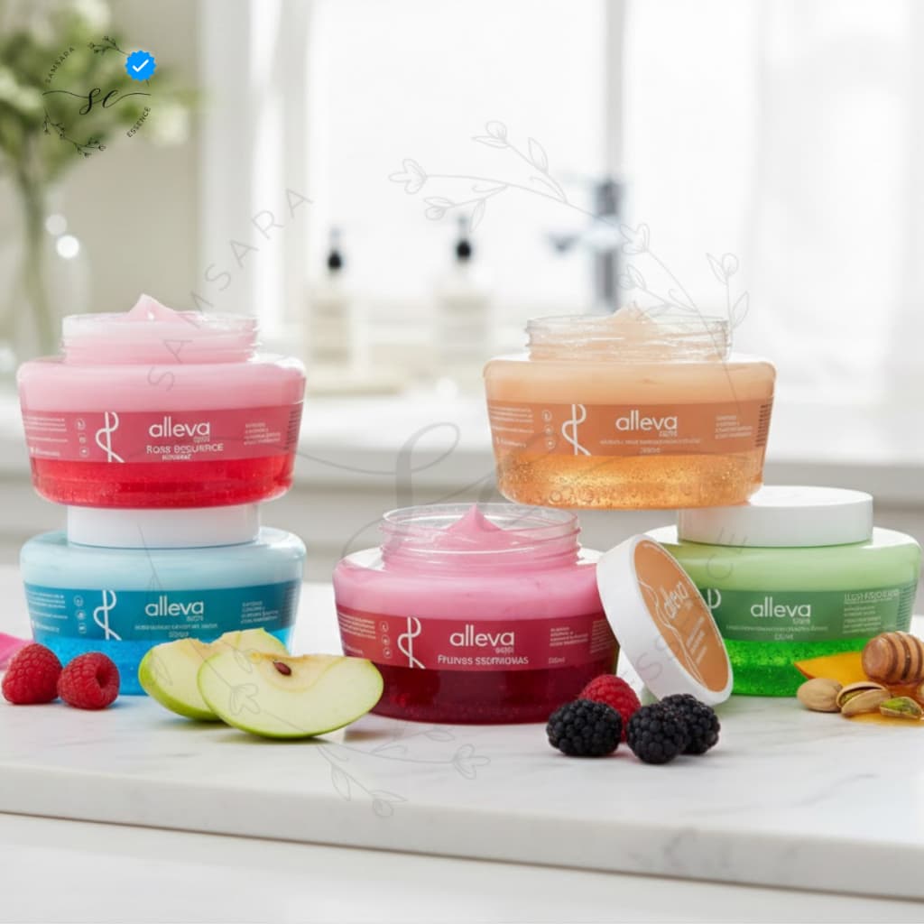 Geleia Creme Hidratante Corporal de Baunilha Frutas Vermelhas com Pantenol Ácido Hialurônico Alleva