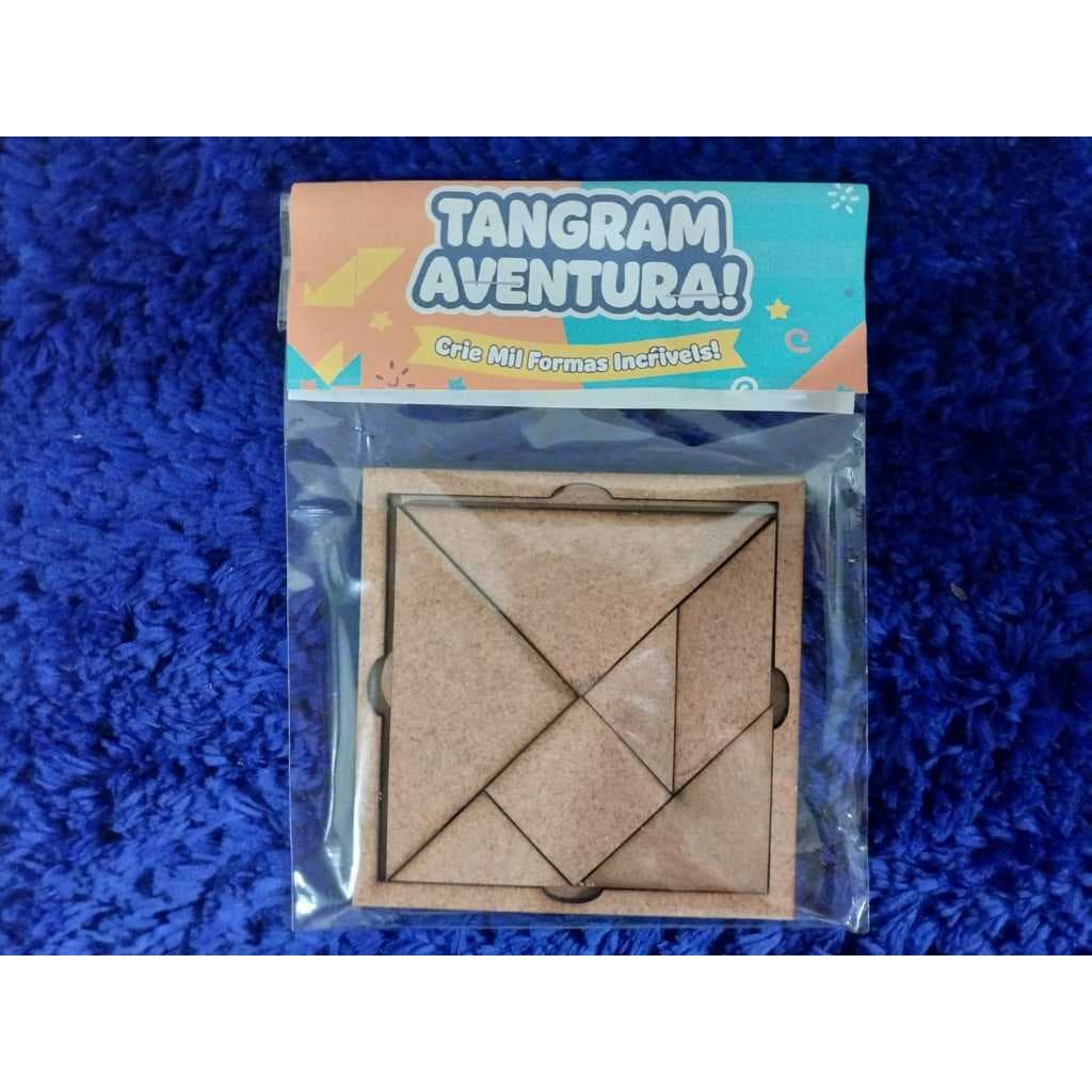 Kit 10 Tangram em MDF 10x10cm – Jogo Educativo Infantil Raciocínio Lógico +6 Anos