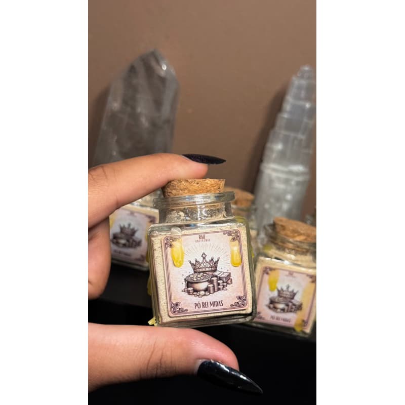 Pós hoodoo , pós mágicos, Pó rei Midas , pó apaziguamento , pó Jinx , pó glamour , pó hot foot , pó proteção