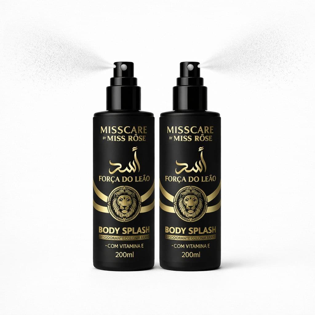 Miss Care Body Splash Força Leão Desodorante Colônia Arabe Com Vitamina E