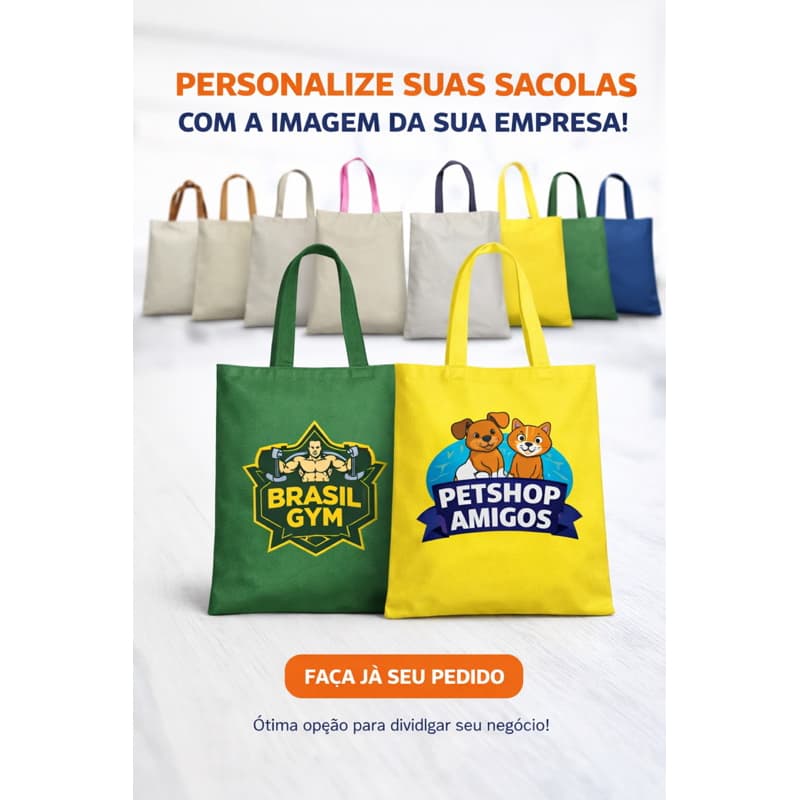 bolsa eco bag personalizada com sua ideia sua logo sua marca